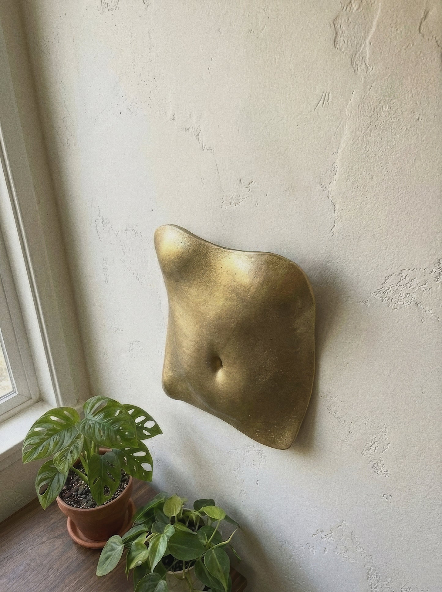 “Golden Belly” - Rustic Resin Art Piece, 1 of 1