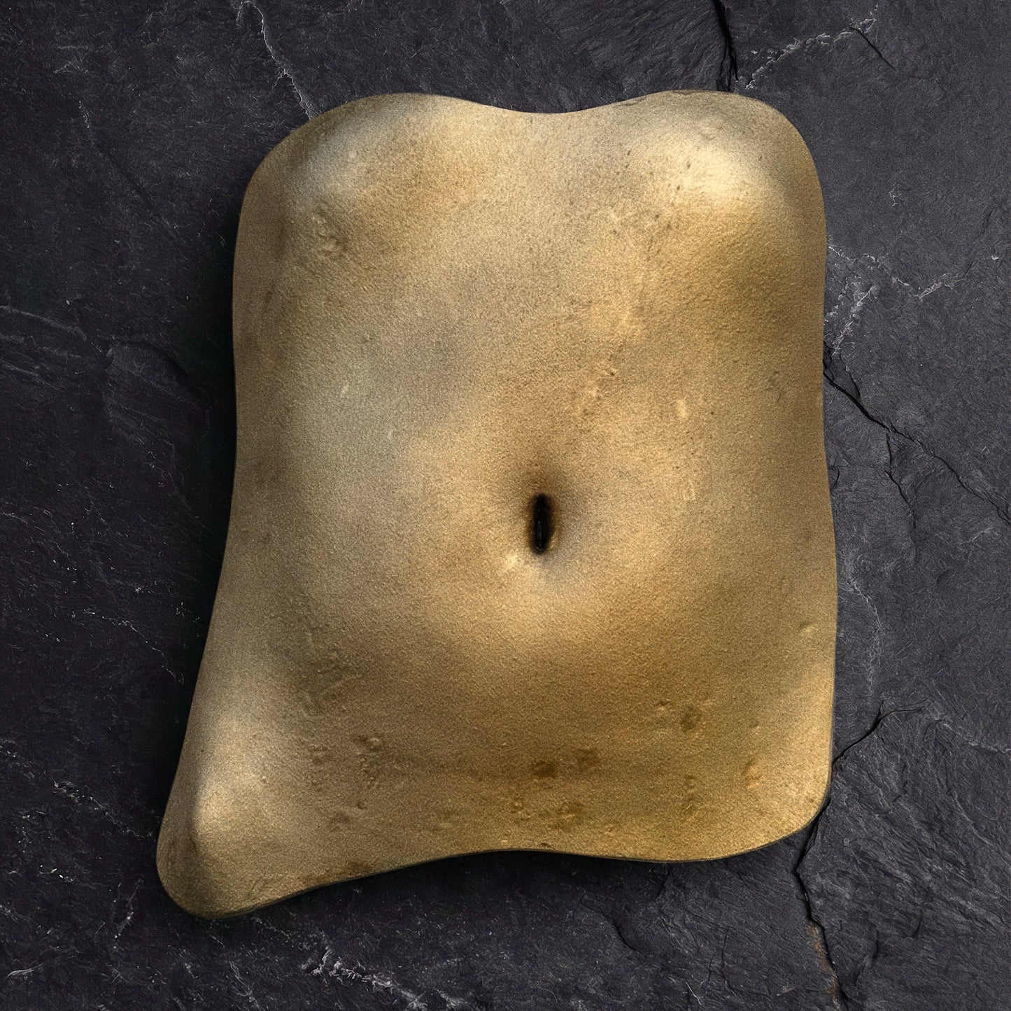 “Golden Belly” - Rustic Resin Art Piece, 1 of 1
