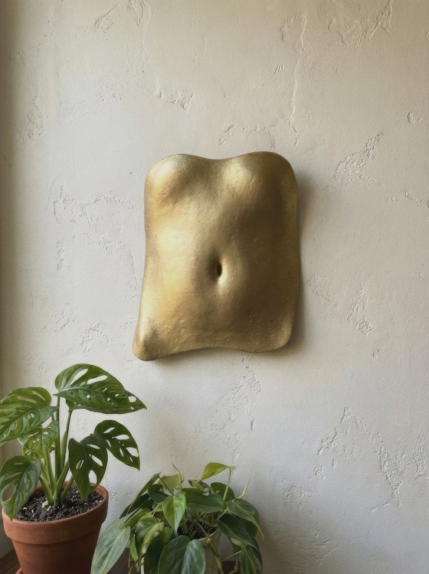 “Golden Belly” - Rustic Resin Art Piece, 1 of 1
